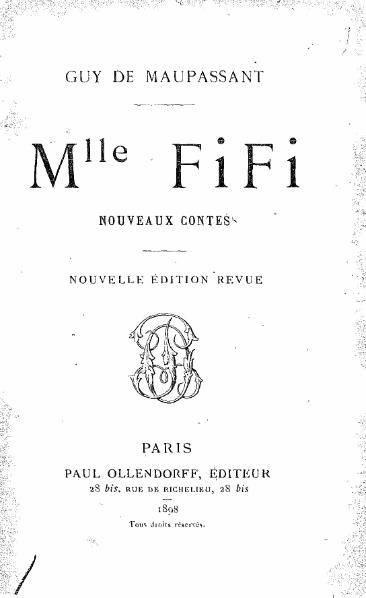 Mademoiselle Fifi - ?dition illustr?e